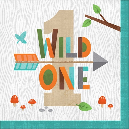 Wild One Woodland Napkins, 6.5, 192PK